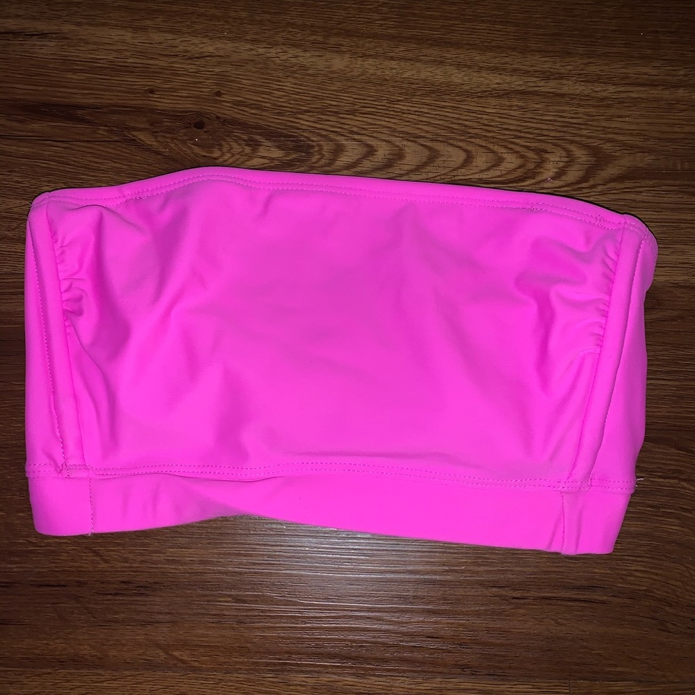 Hot Pink strapless bikini top